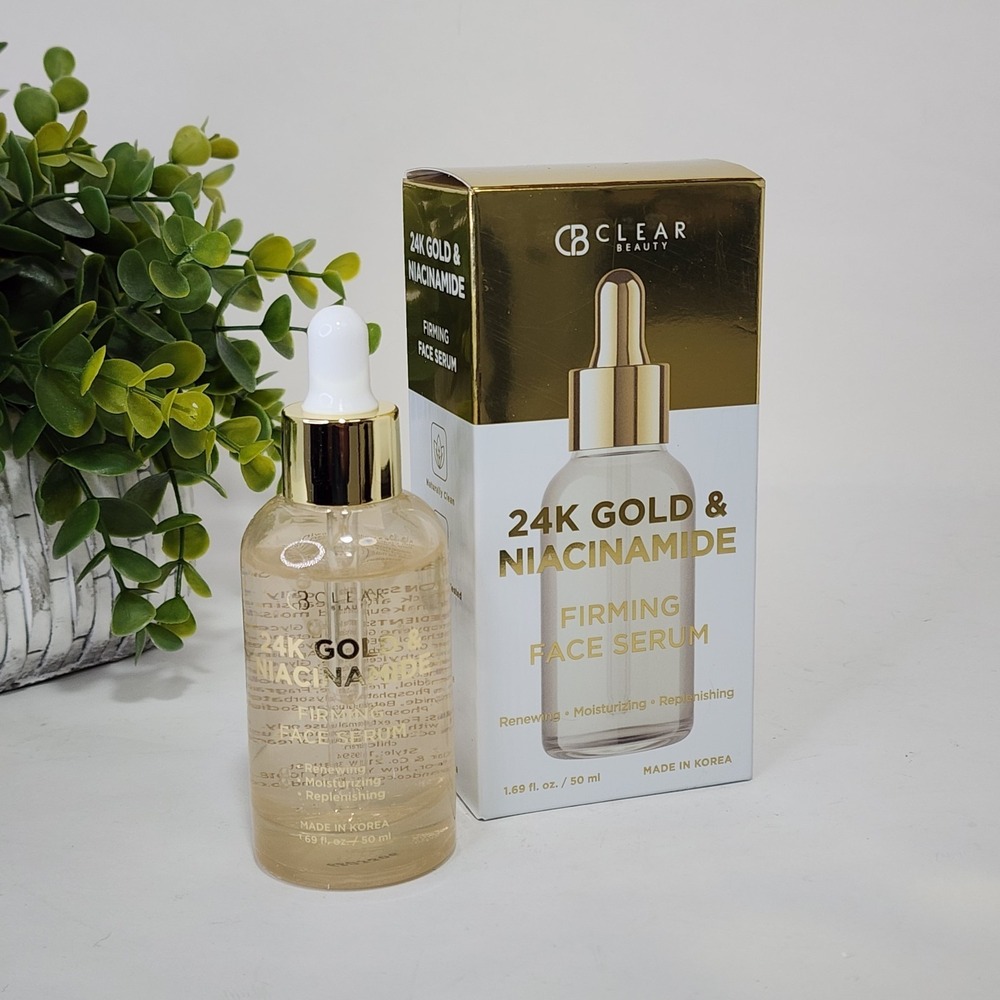 Clear Beauty 24k Gold & Niacinamide Firming Face Serum Renewing & Moisturizing